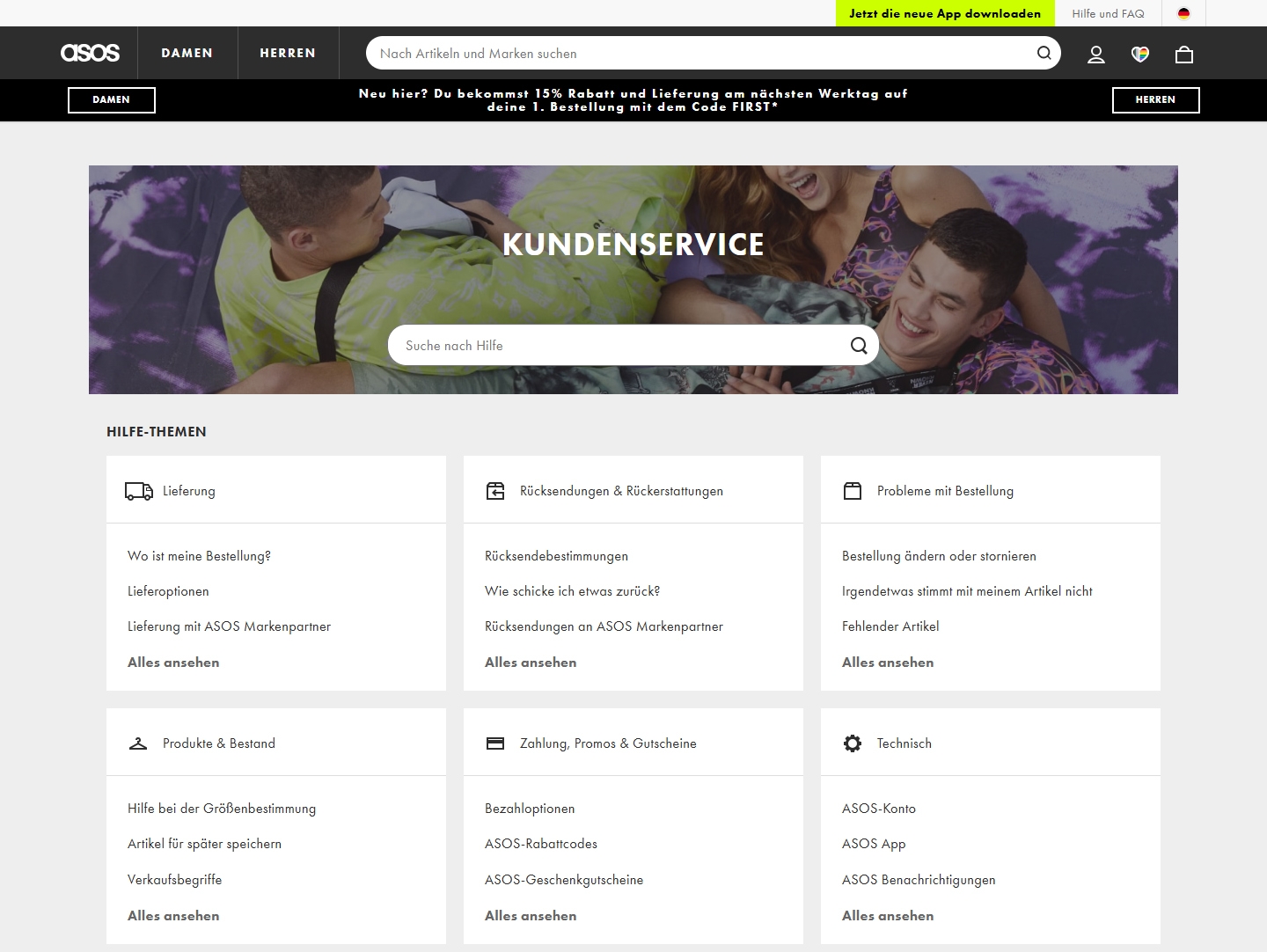 ASOS Kundenservice, Telefonnummer, Kontakt