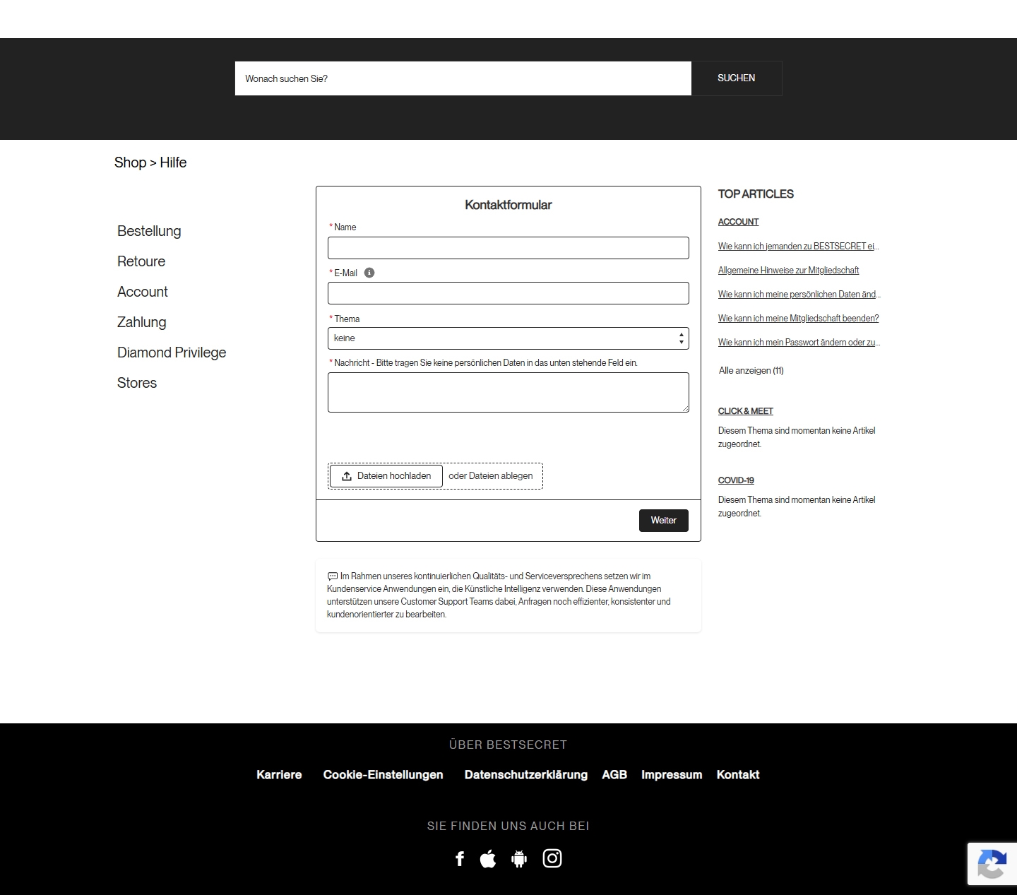BESTSECRET Kundenservice, Telefonnummer, Kontakt
