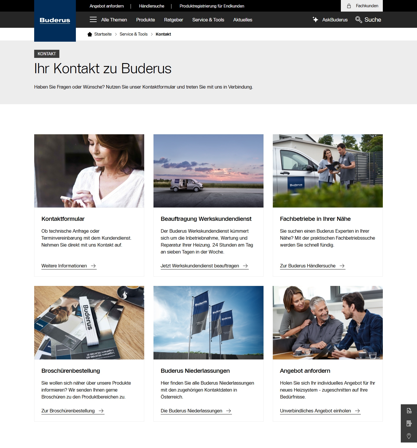Buderus Kundenservice, Telefonnummer, Kontakt