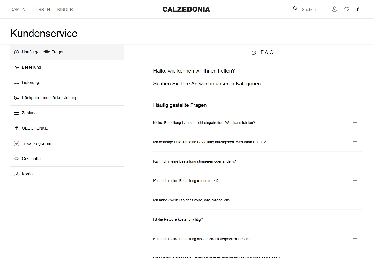 Calzedonia Kundenservice, Telefonnummer, Kontakt