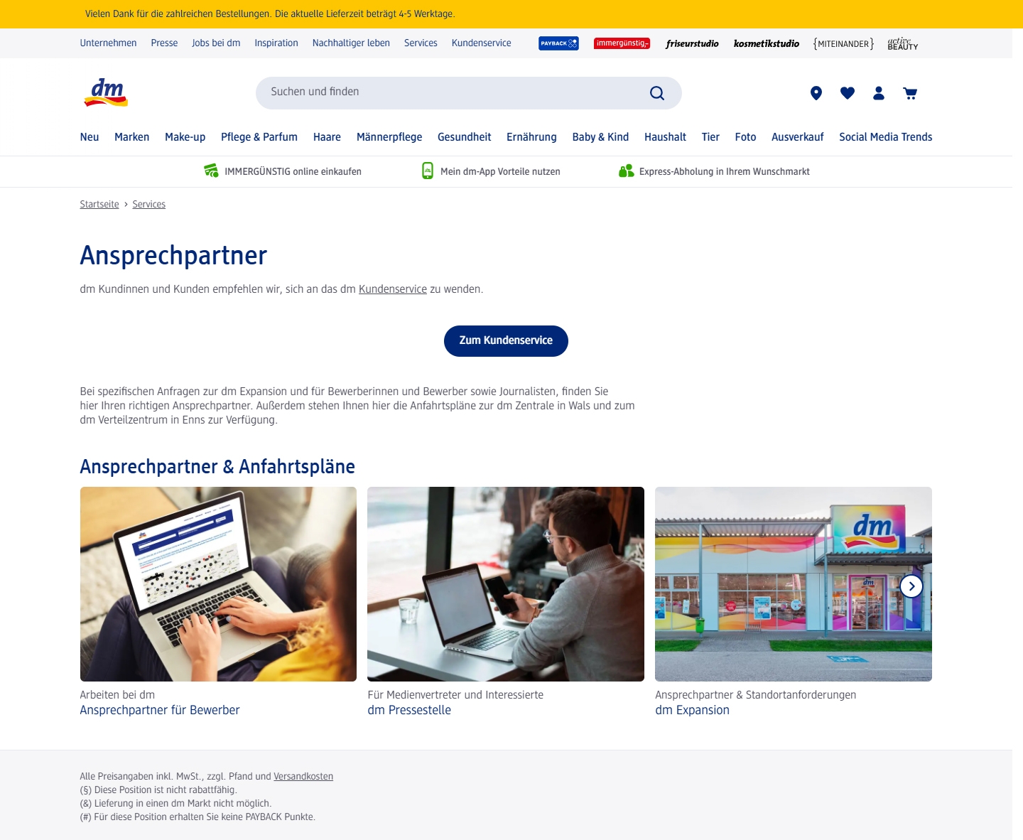 dm Kundenservice, Telefonnummer, Kontakt