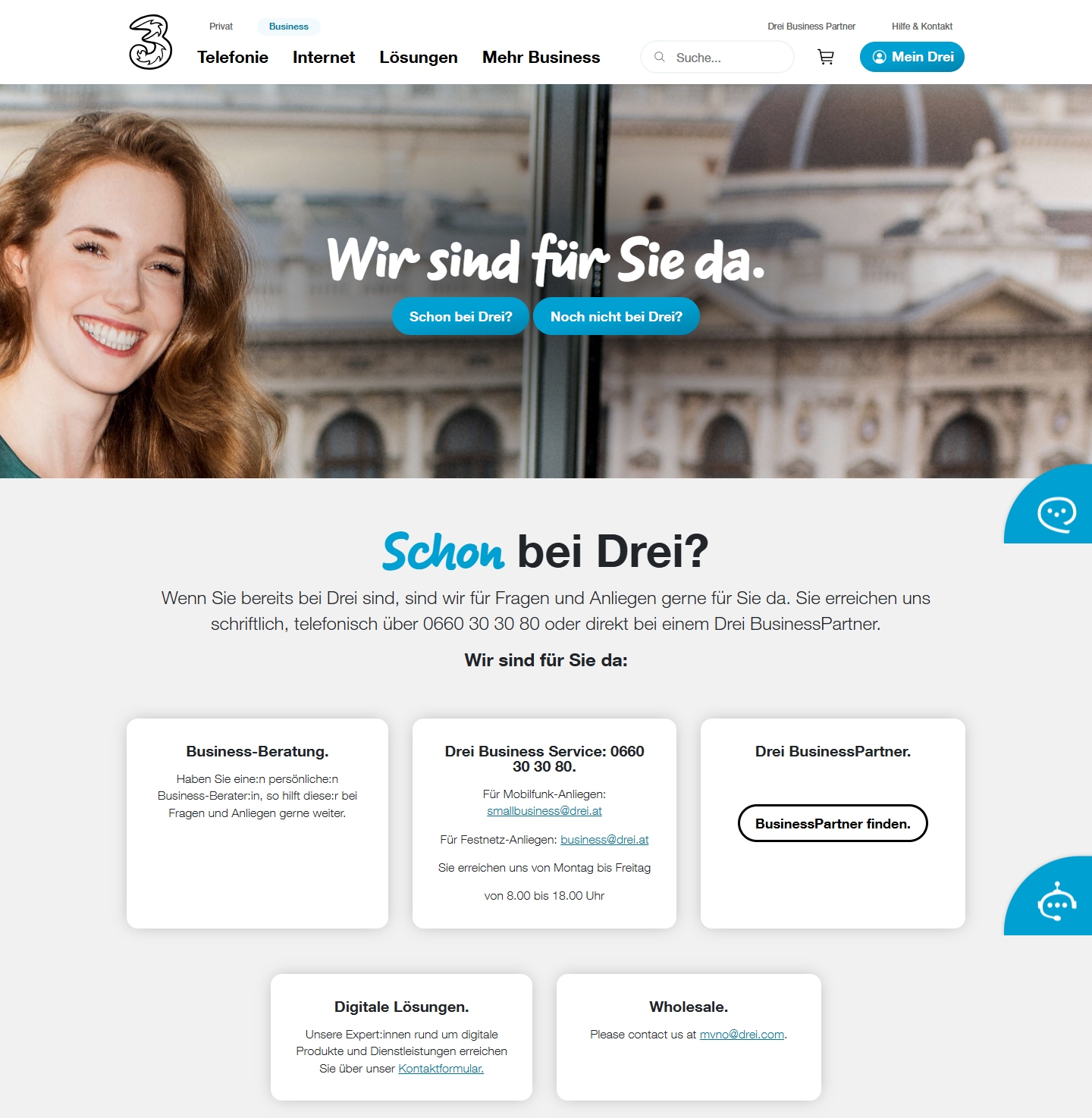 Drei Kundenservice, Telefonnummer, Kontakt