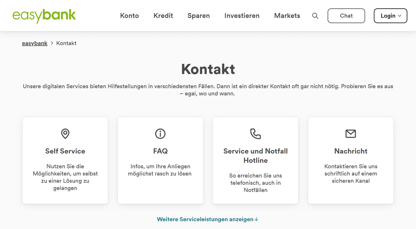 Easybank Kundenservice, Telefonnummer, Kontakt