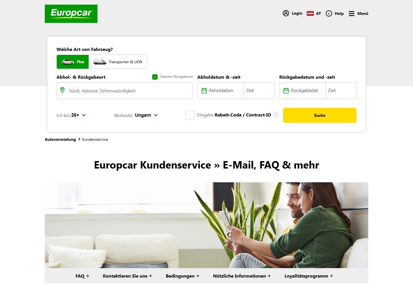 Europcar Kundenservice, Telefonnummer, Kontakt