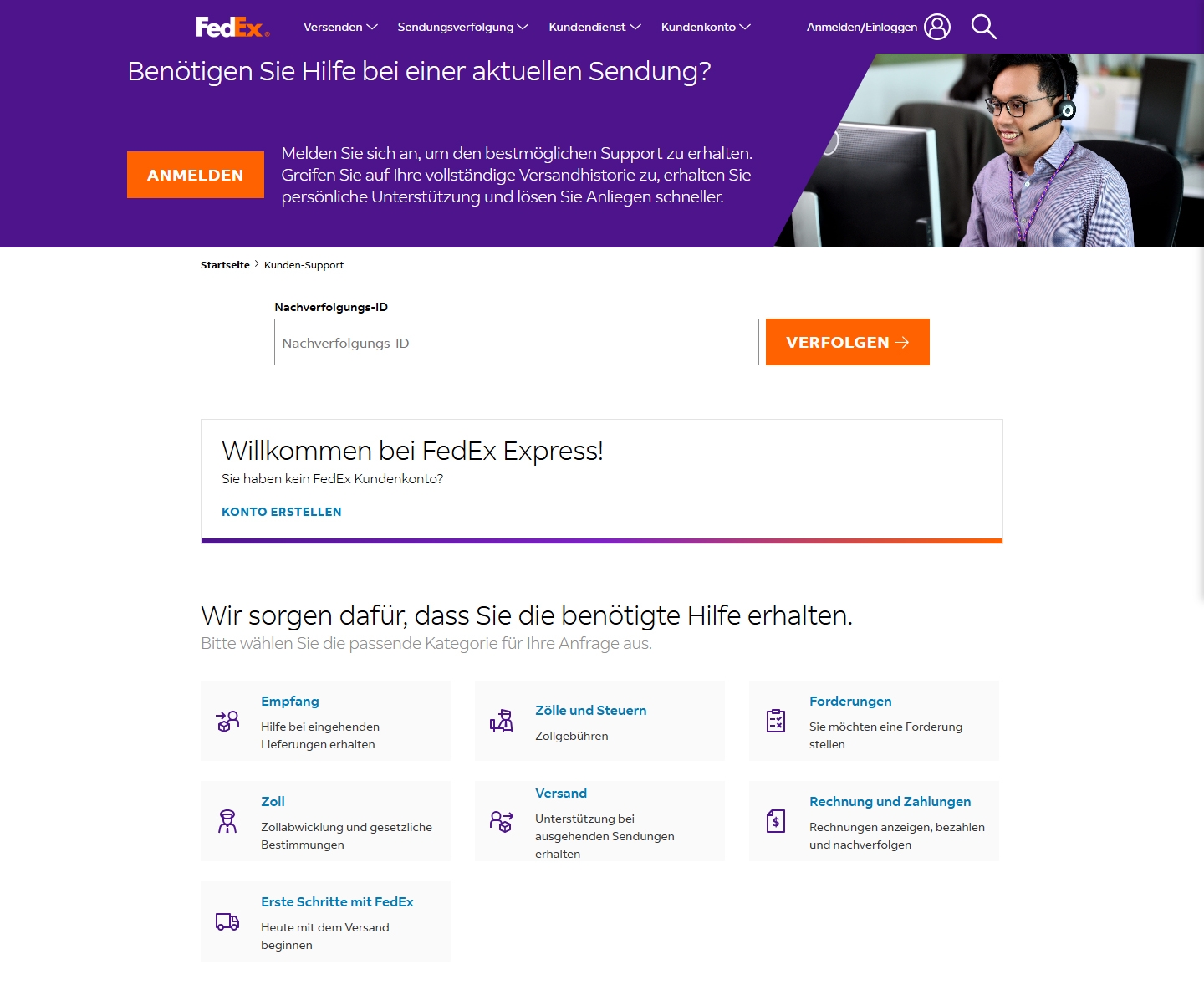 Fedex Kundenservice, Telefonnummer, Kontakt