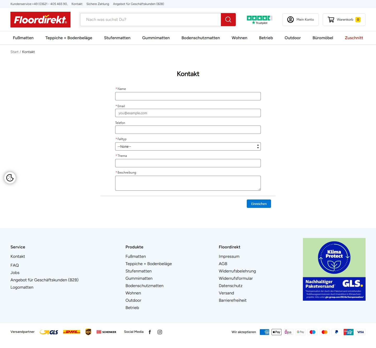 Floordirekt Kundenservice, Telefonnummer, Kontakt