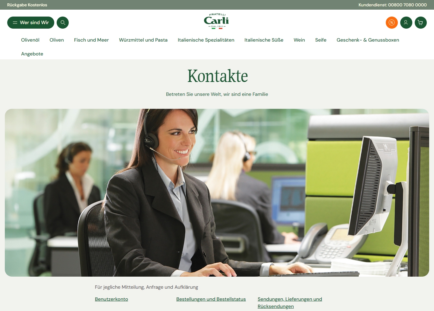 Fratelli carli Kundenservice