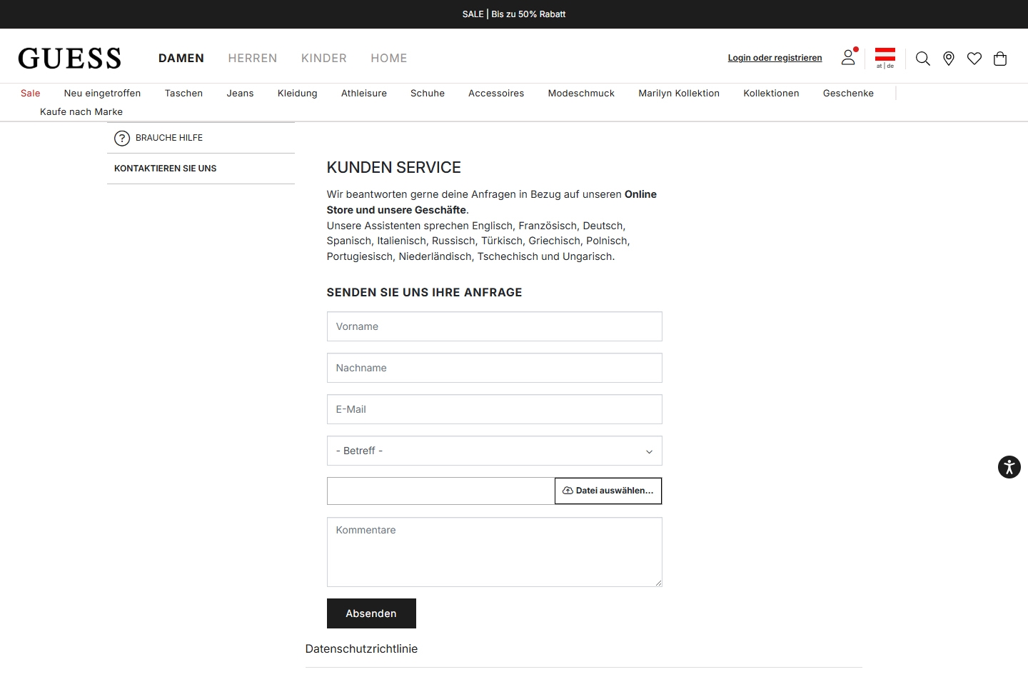 Guess Kundenservice, Telefonnummer, Kontakt