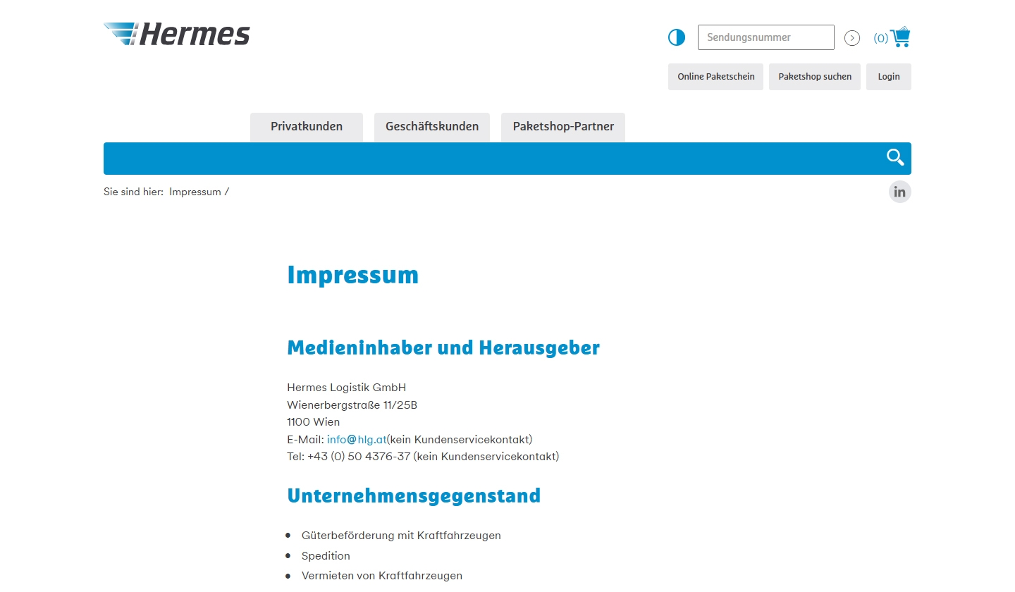 Hermes Kundenservice, Telefonnummer, Kontakt