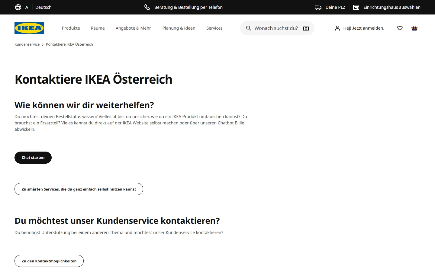 IKEA Kundenservice, Telefonnummer, Kontakt