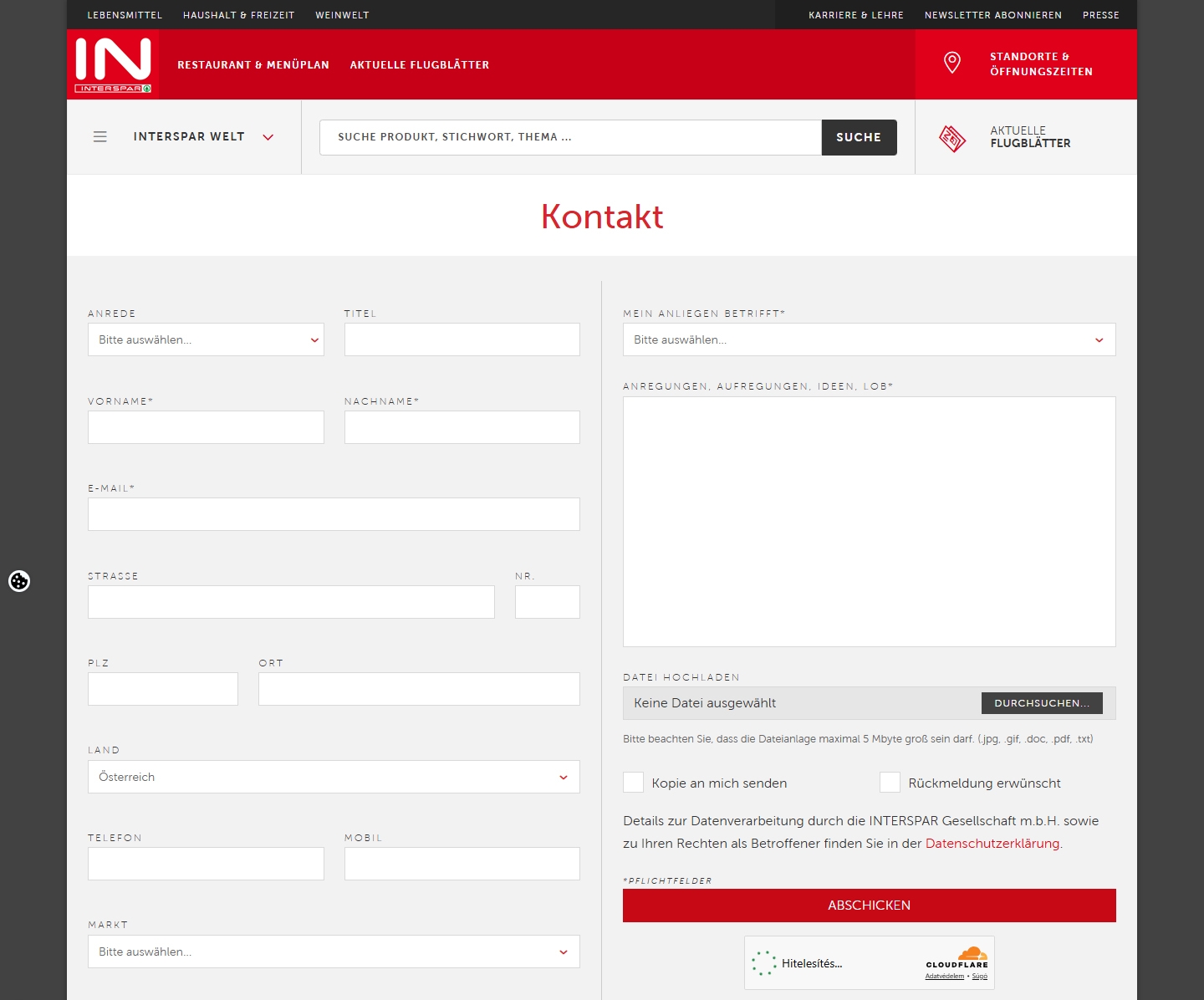 Interspar Kundenservice, Telefonnummer, Kontakt
