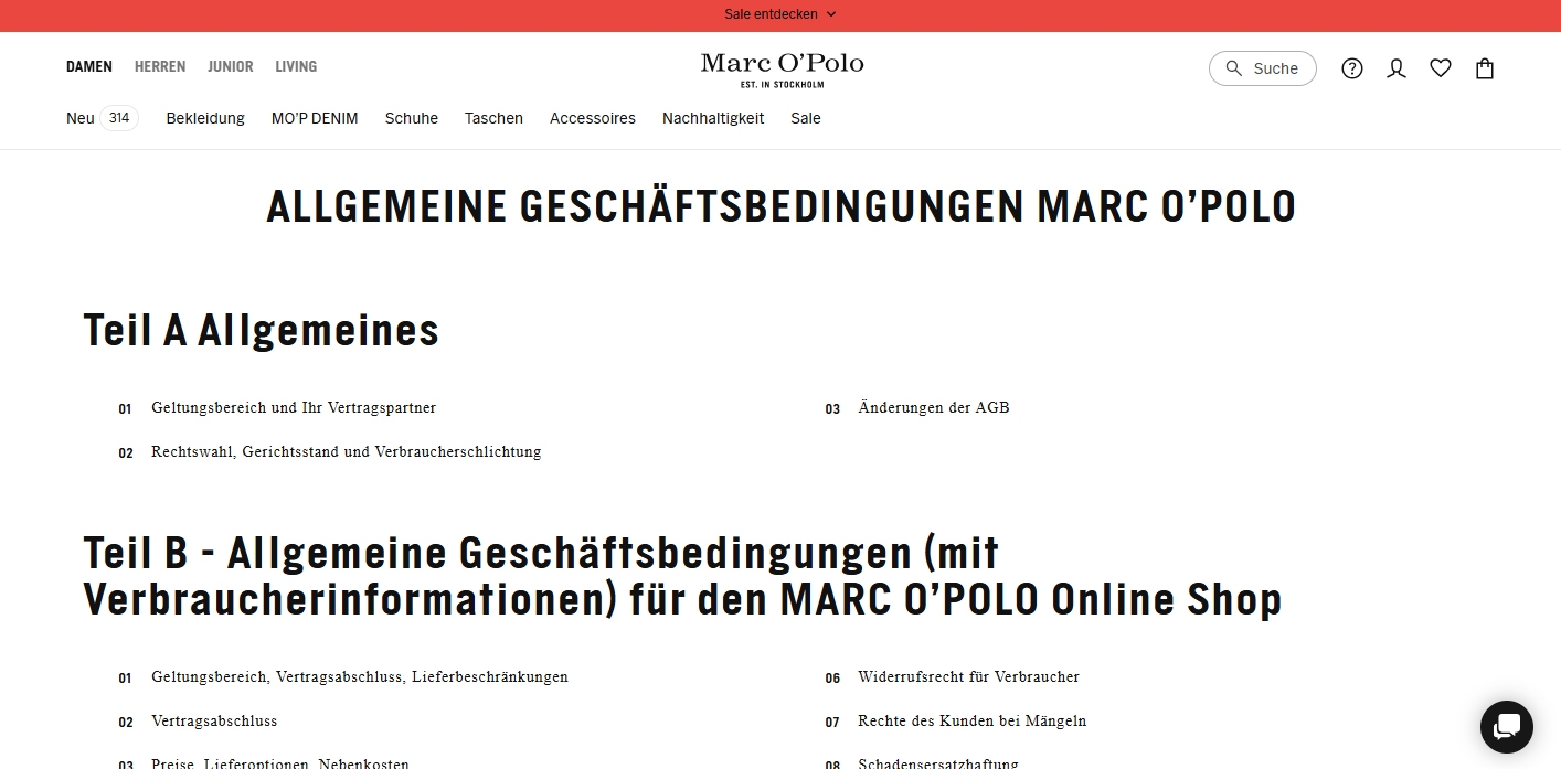 MARC O'POLO Kundenservice, Telefonnummer, Kontakt