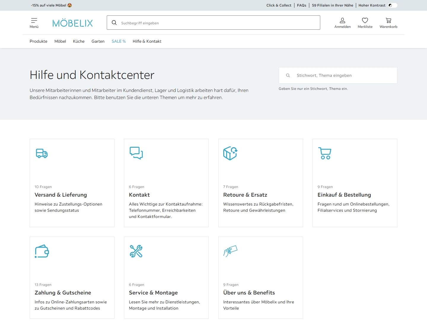 Möbelix Kundenservice, Telefonnummer, Kontakt