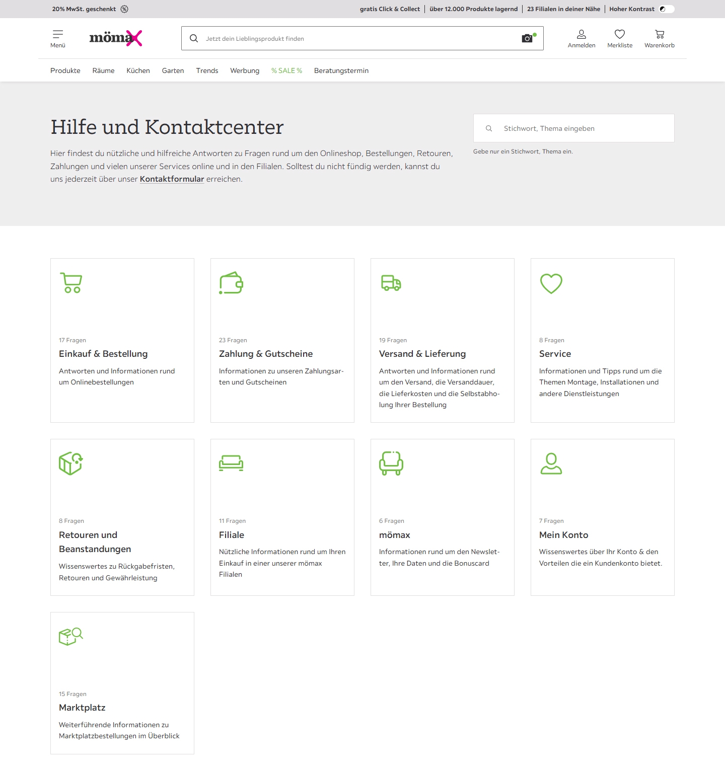 Mömax Kundenservice, Telefonnummer, Kontakt