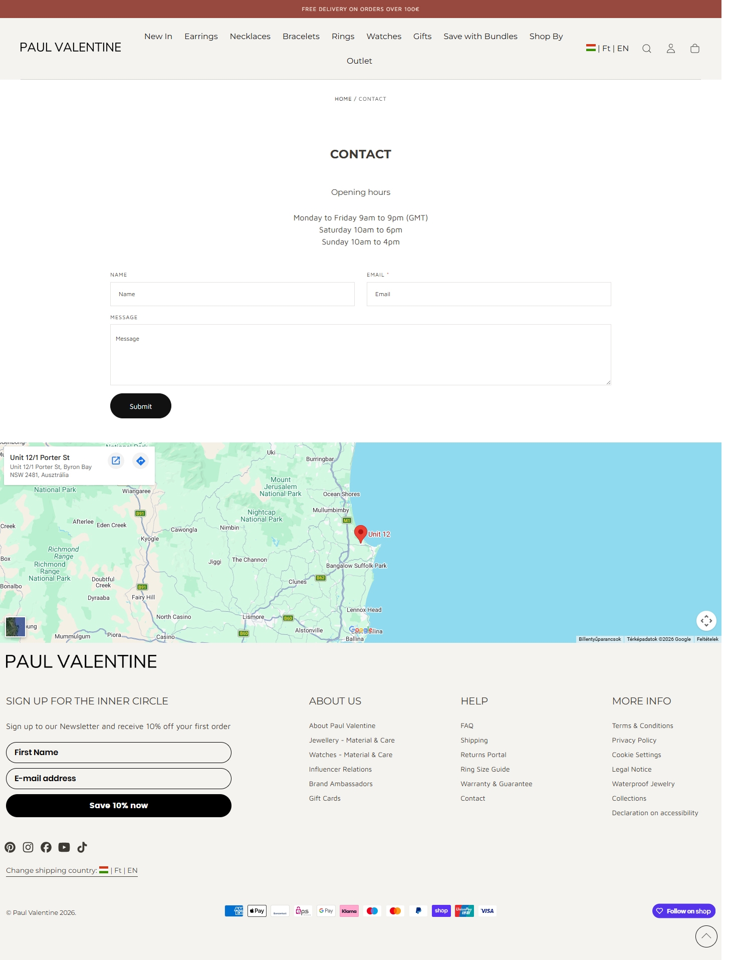 PAUL VALENTINE Kundenservice, Telefonnummer, Kontakt