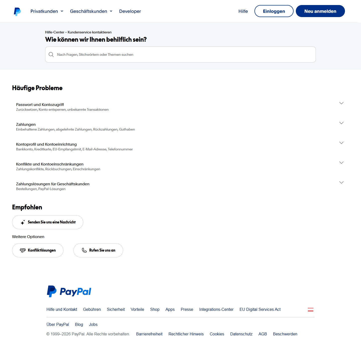 Paypal Kundenservice, Telefonnummer, Kontakt