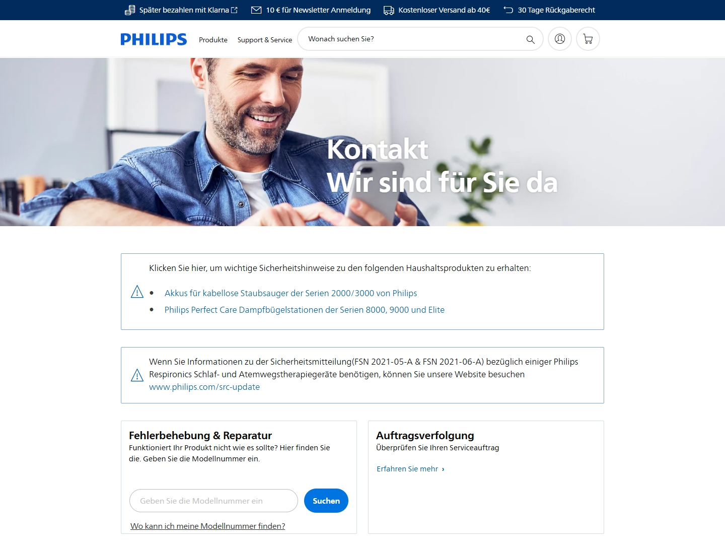 Philips Kundenservice, Telefonnummer, Kontakt