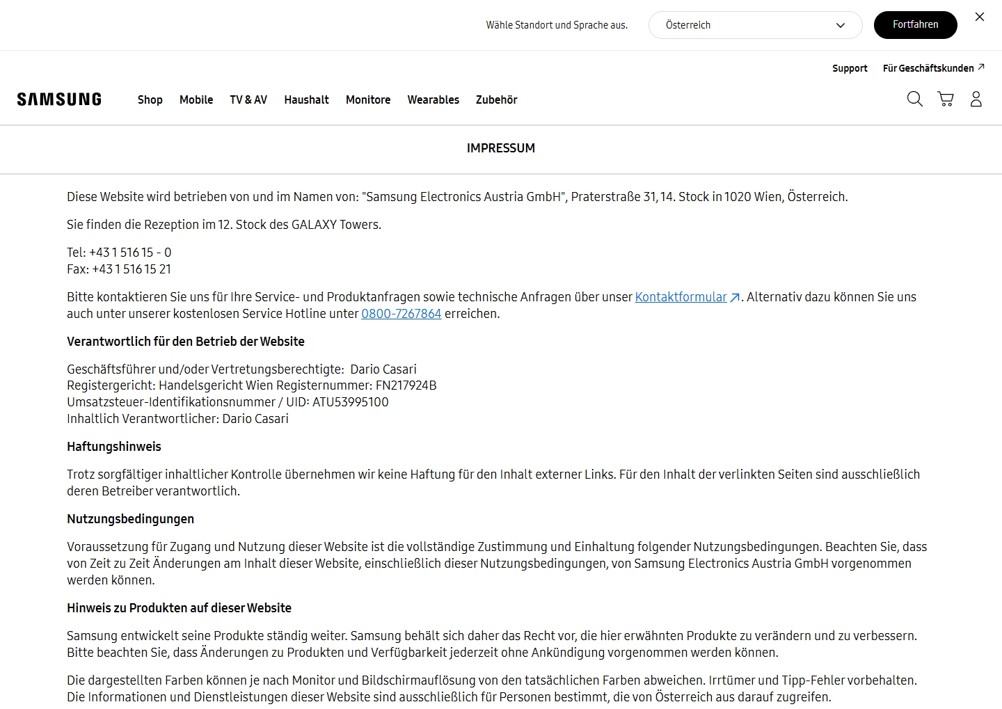 Samsung Kundenservice, Telefonnummer, Kontakt