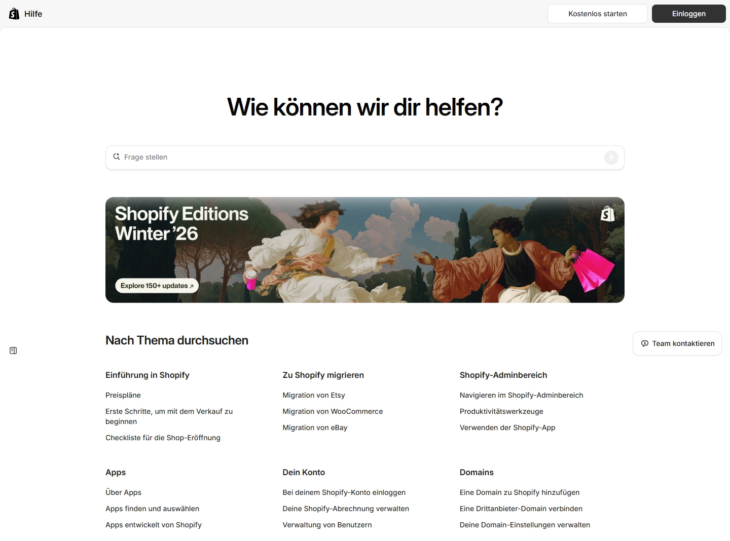 Shopify Kundenservice, Telefonnummer, Kontakt