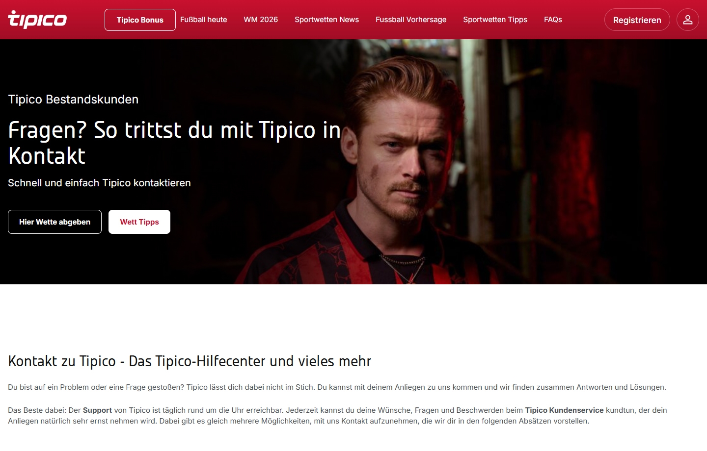 Tipico Kundenservice, Telefonnummer, Kontakt