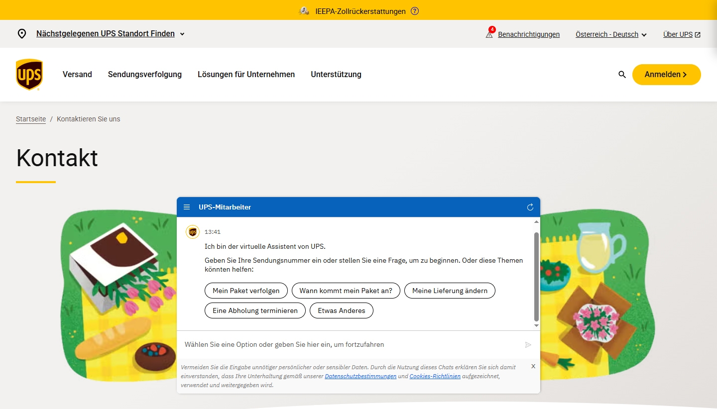 UPS Kundenservice, Telefonnummer, Kontakt