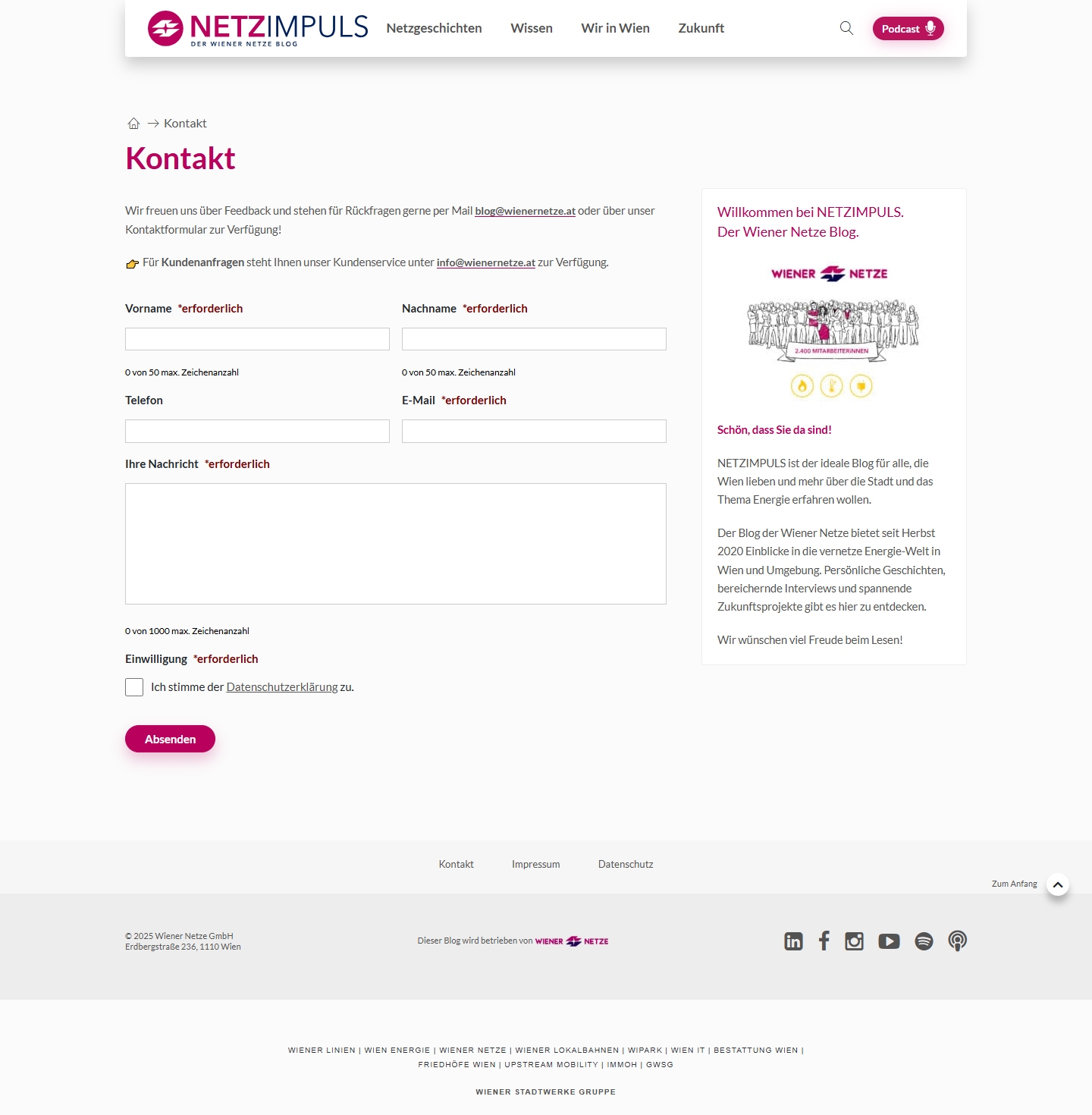 Wiener Netze Kundenservice, Telefonnummer, Kontakt
