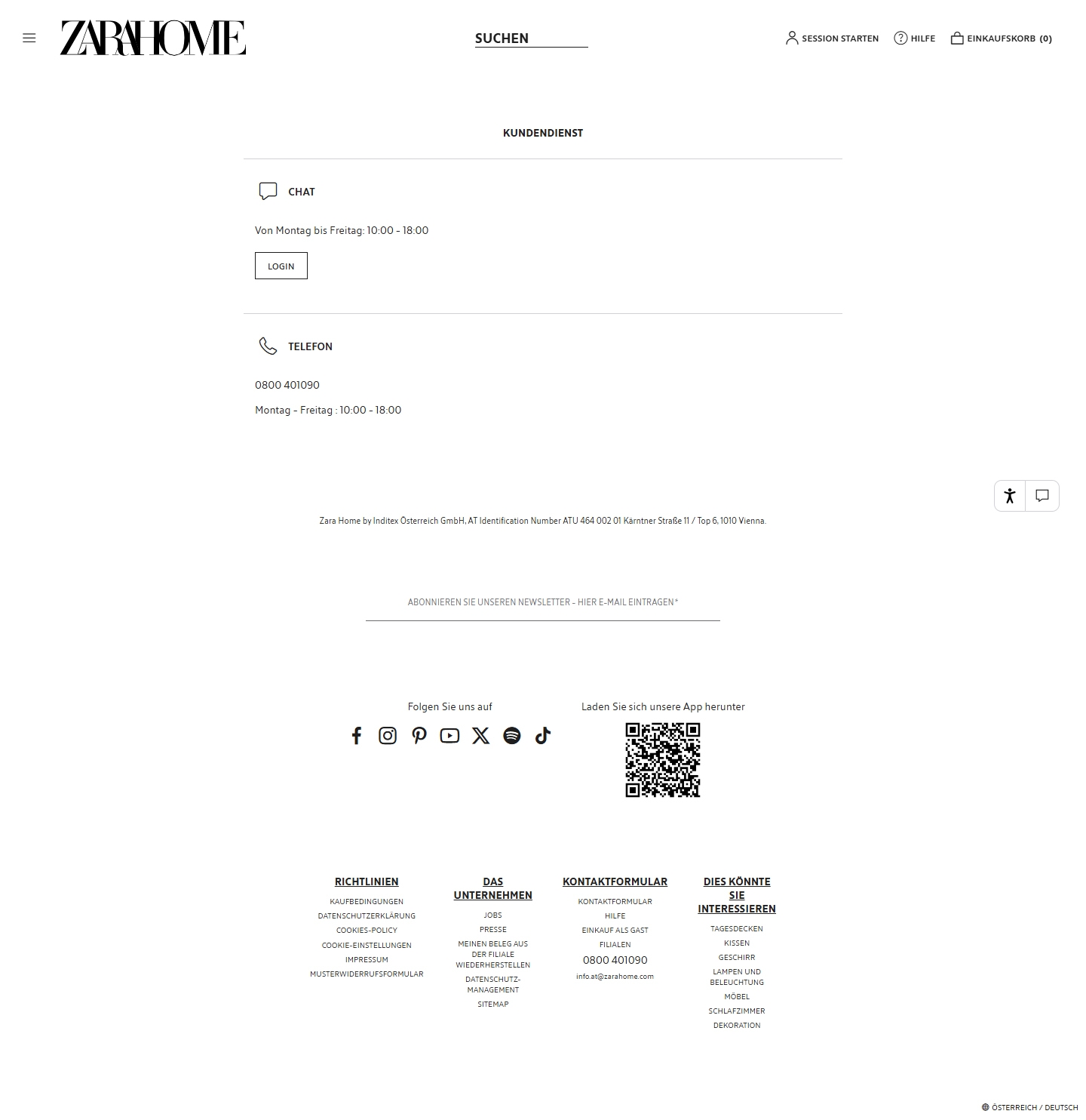 Zara Kundenservice, Telefonnummer, Kontakt